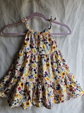 Old Navy Girls Tiered Floral Sundress 4T Wildflower Sleeveless Summer